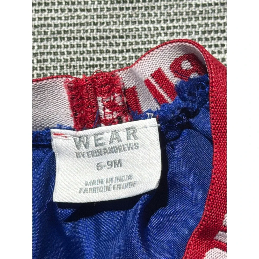Buffalo Bills Kids Blue Glitter Tulle Tutu Skirt Red Logo Waistband NFL Fan Gear